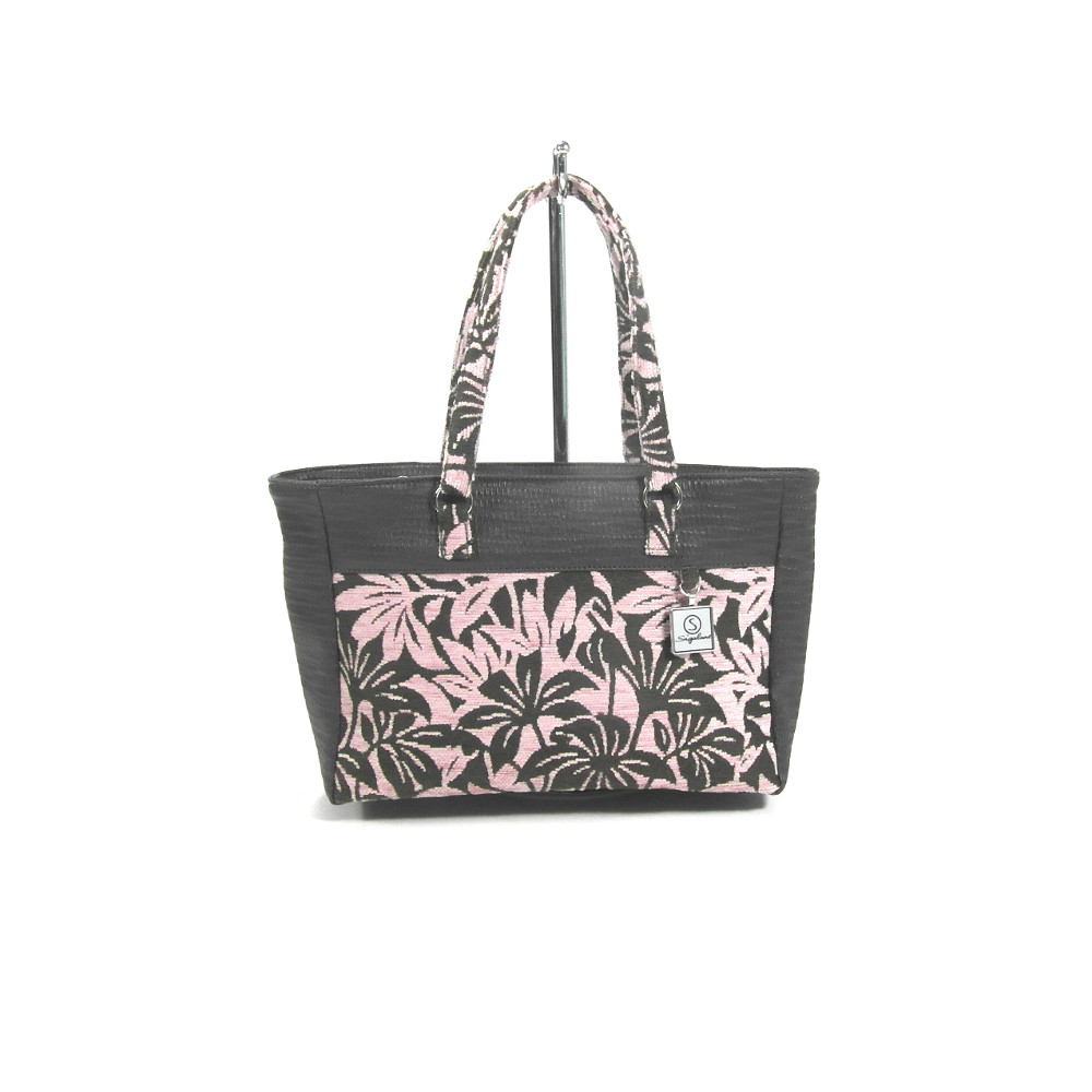 sigalane-sac-lorene-velours-feuilles-rose-poudrees-marron-