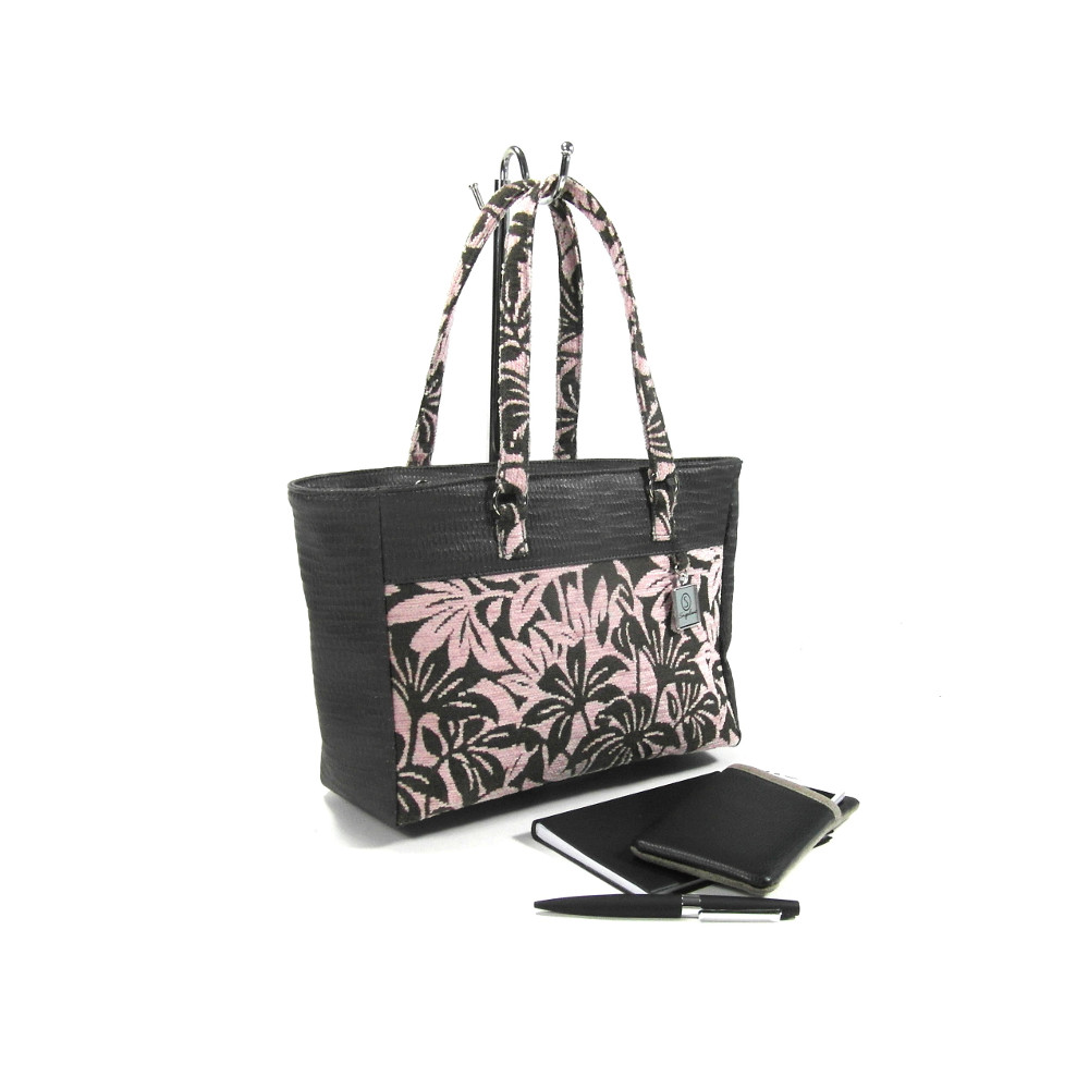 sigalane-sac-lorene-velours-feuilles-rose-poudrees-et-marron.