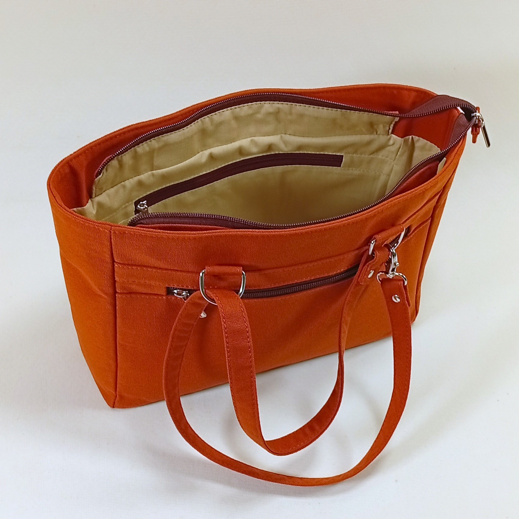 Sac Chloé (2 en 1) abstrait, violet et uni orange – Image 7