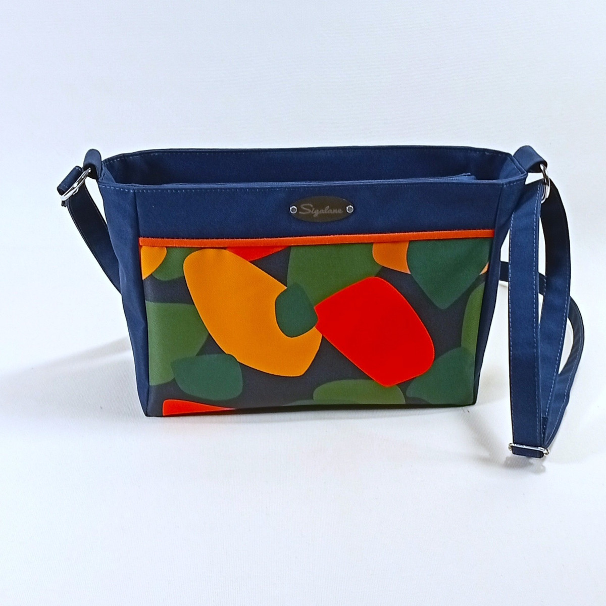 Sac Lorène formes multicolores et uni bleu marine – Image 3