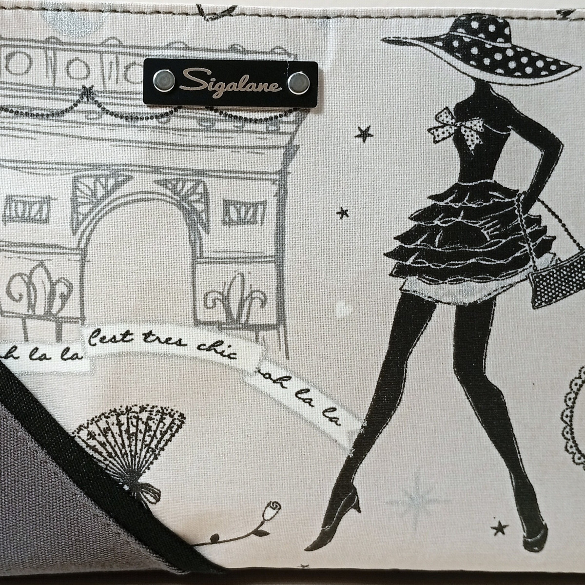 Sac Emma petite robe noire et uni gris – Image 7